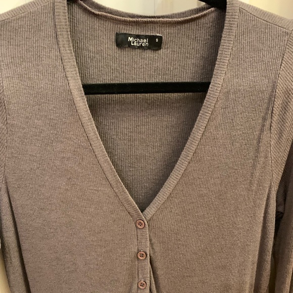 COPY - BNWOT Michael Lauren Kobe Top Charcoal Rib - Picture 6 of 10